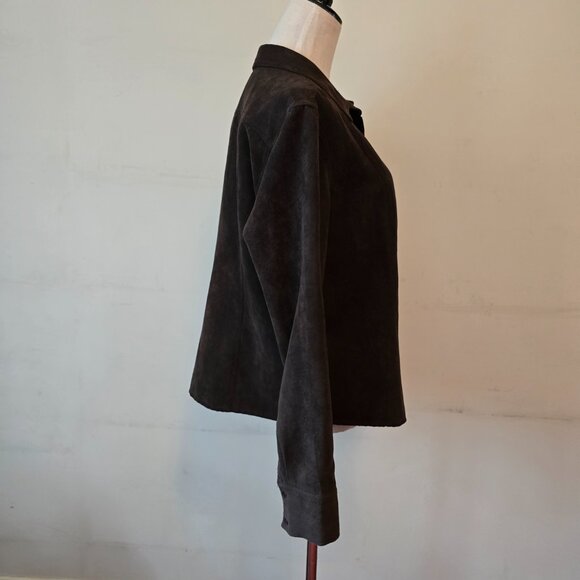 Cotton Ginny - Vintage Corduroy Brown Button Up Top & Skirt Set - Picture 4 of 14